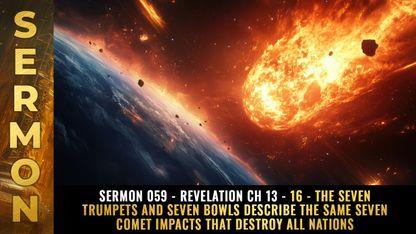 Mike Adams Sermon #059 - Revelation Ch 13 - 16 - The Seven Trumpets and Seven Bowls describe the SAME SEVEN COMET IMPACTS that destroy all nations