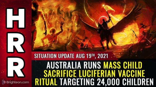 Australia runs mass child sacrifice Luciferian vaccine ritual targeting 24,000 children