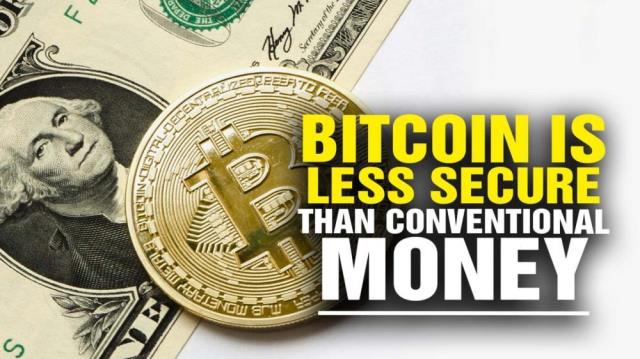 Bitcoin is LESS secure than conventional MONEY