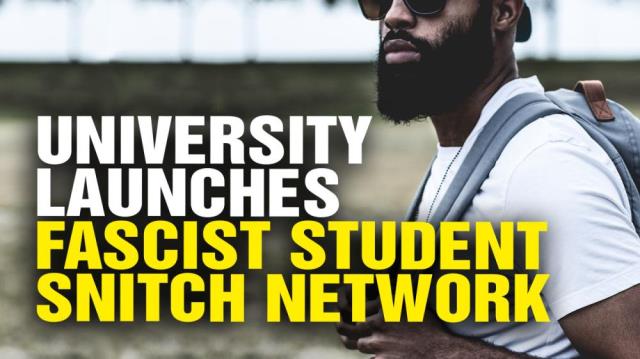 Univ. of Maryland announces FASCIST student SNITCH network