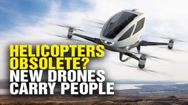 Helicopters OBSOLETE? New drones will carry PEOPLE