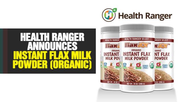 Instant Flax Milk Powder announced by the Health Ranger