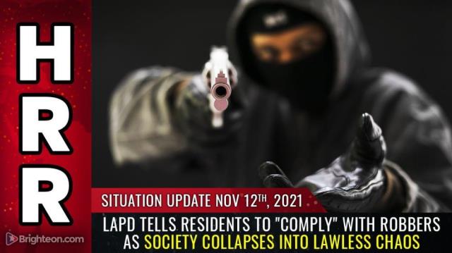 LAPD tells residents to "comply" with robbers as society collapses into LAWLESS CHAOS