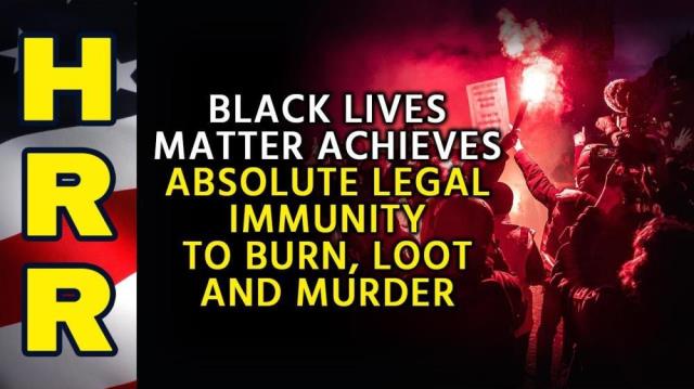 Black Lives Matter achieves absolute legal IMMUNITY to burn, loot and murder