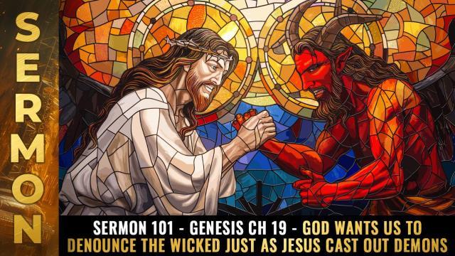 Mike Adams Sermon #101 - Genesis Ch 19 - God wants us to DENOUNCE the wicked just as Jesus CAST OUT DEMONS