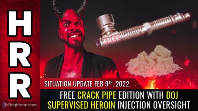 FREE CRACK PIPE edition with DOJ supervised heroin injection oversight