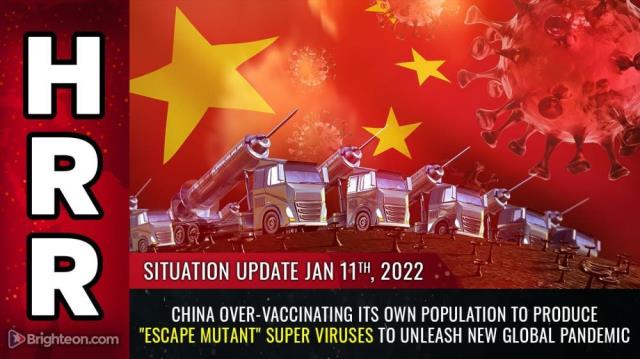 China over-vaccinating its own population to PRODUCE "escape mutant" super viruses to unleash NEW global pandemic