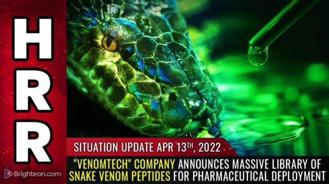 "VenomTech" company announces massive library of SNAKE VENOM peptides for pharmaceutical deployment