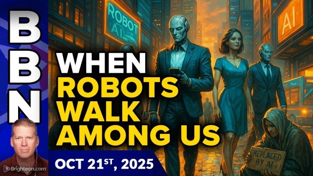 Brighteon Broadcast News, Oct 21, 2025: WHEN ROBOTS WALK AMONG US: Human token generators, robot divorces and collapse of social skills