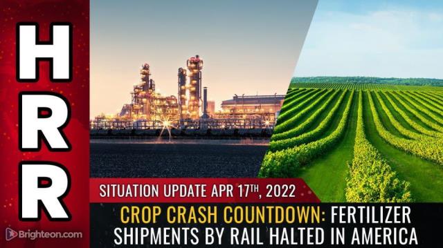 CROP CRASH COUNTDOWN: Fertilizer shipments by rail HALTED in America