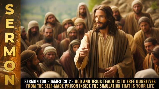 Mike Adams Sermon #100 - James Ch 2 - God and Jesus teach us to free ourselves from the SELF-MADE PRISON inside the SIMULATION that is your life