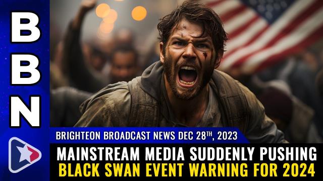 Mainstream media suddenly pushing BLACK SWAN EVENT warning for 2024