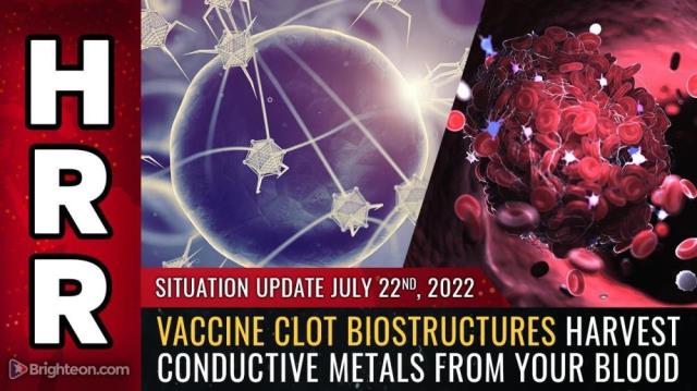 Vaccine CLOT BIOSTRUCTURES harvest conductive metals from your BLOOD