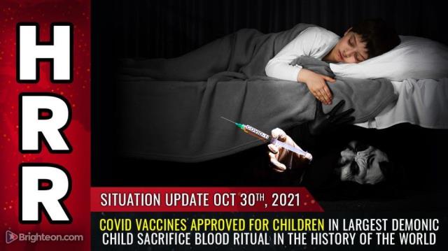 COVID vaccines approved for CHILDREN in largest demonic child sacrifice BLOOD RITUAL in the history of the world