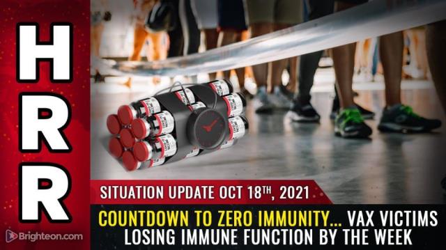 Countdown to ZERO IMMUNITY... vax victims losing immune function by the week