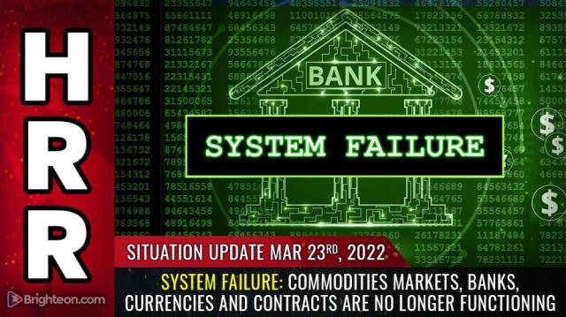 SYSTEM FAILURE: Commodities markets, banks, currencies and contracts are NO LONGER functioning