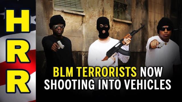 BLM terrorists now SHOOTING into vehicles