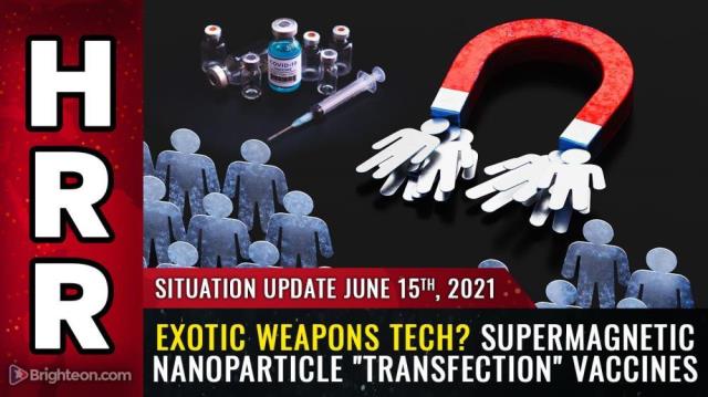 Exotic weapons tech? Supermagnetic nanoparticle "transfection" vaccines